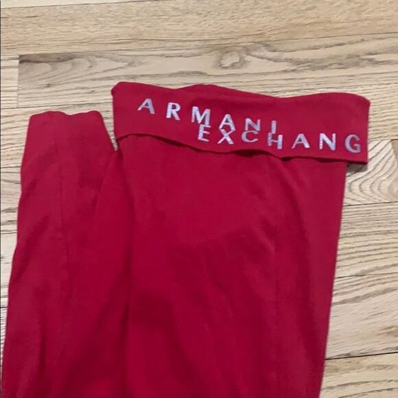 A/X ARMANI EXCHANGE RED LEGGINGS SIZE XS/TP - Picture 5 of 9